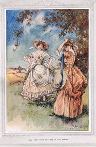 Os melhores dançarinos da paróquia, ilustração de "O Vigário de Wakefield" de Oliver Goldsmith, c.1910
